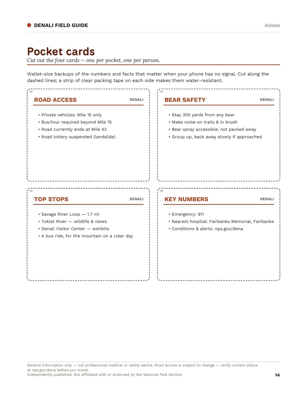 Sample page 3 from the Denali guide