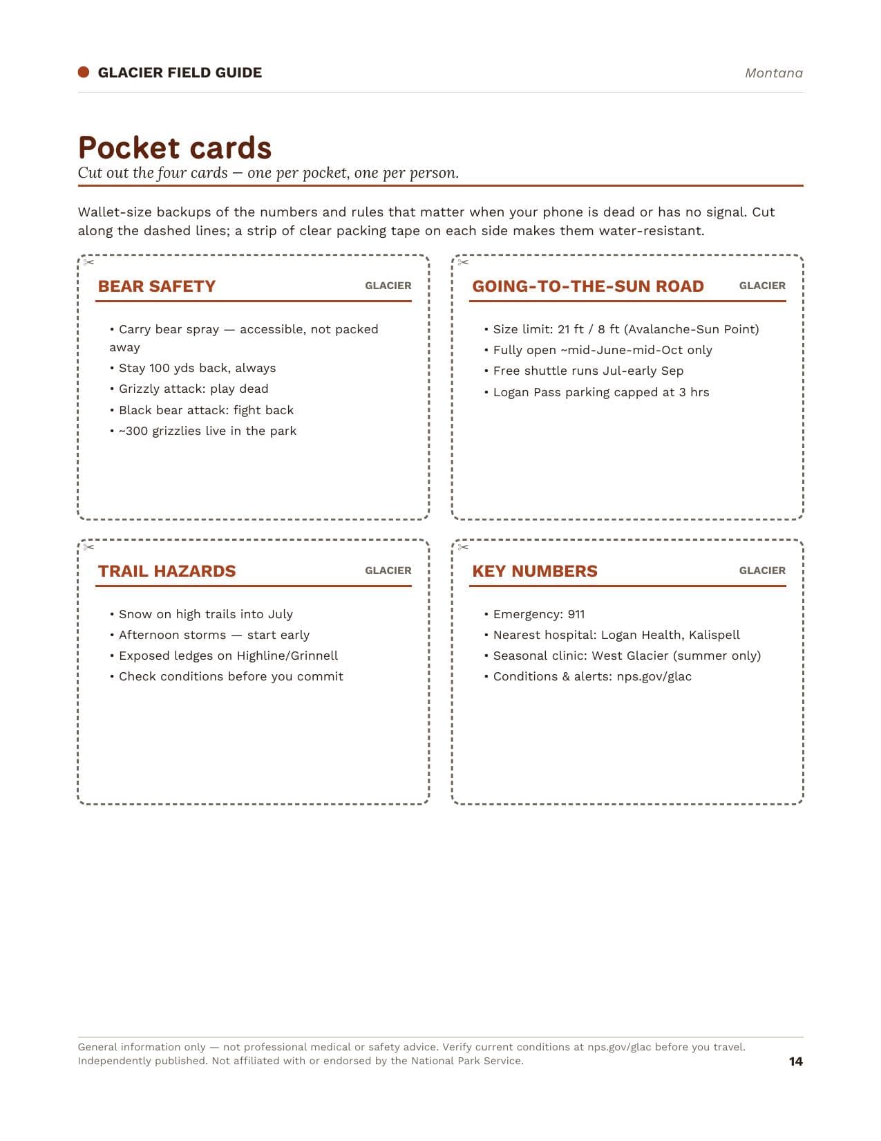 Sample page 3 from the Glacier guide