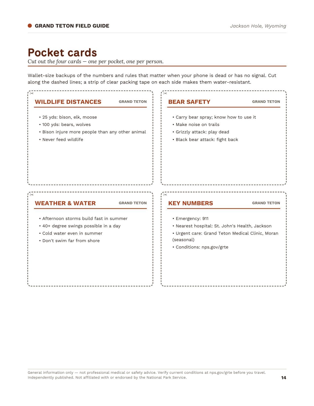 Sample page 3 from the Grand Teton guide