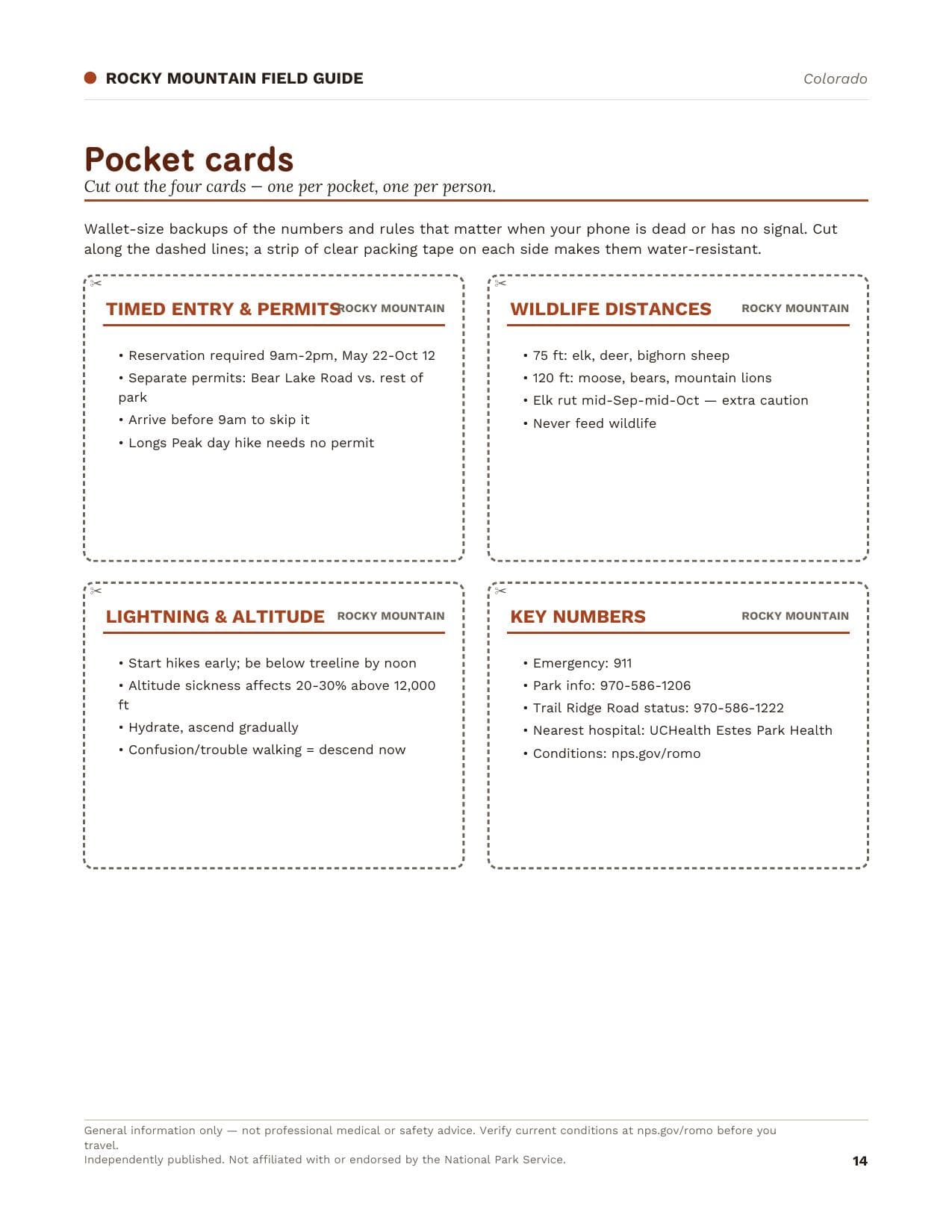 Sample page 3 from the Rocky Mountain guide