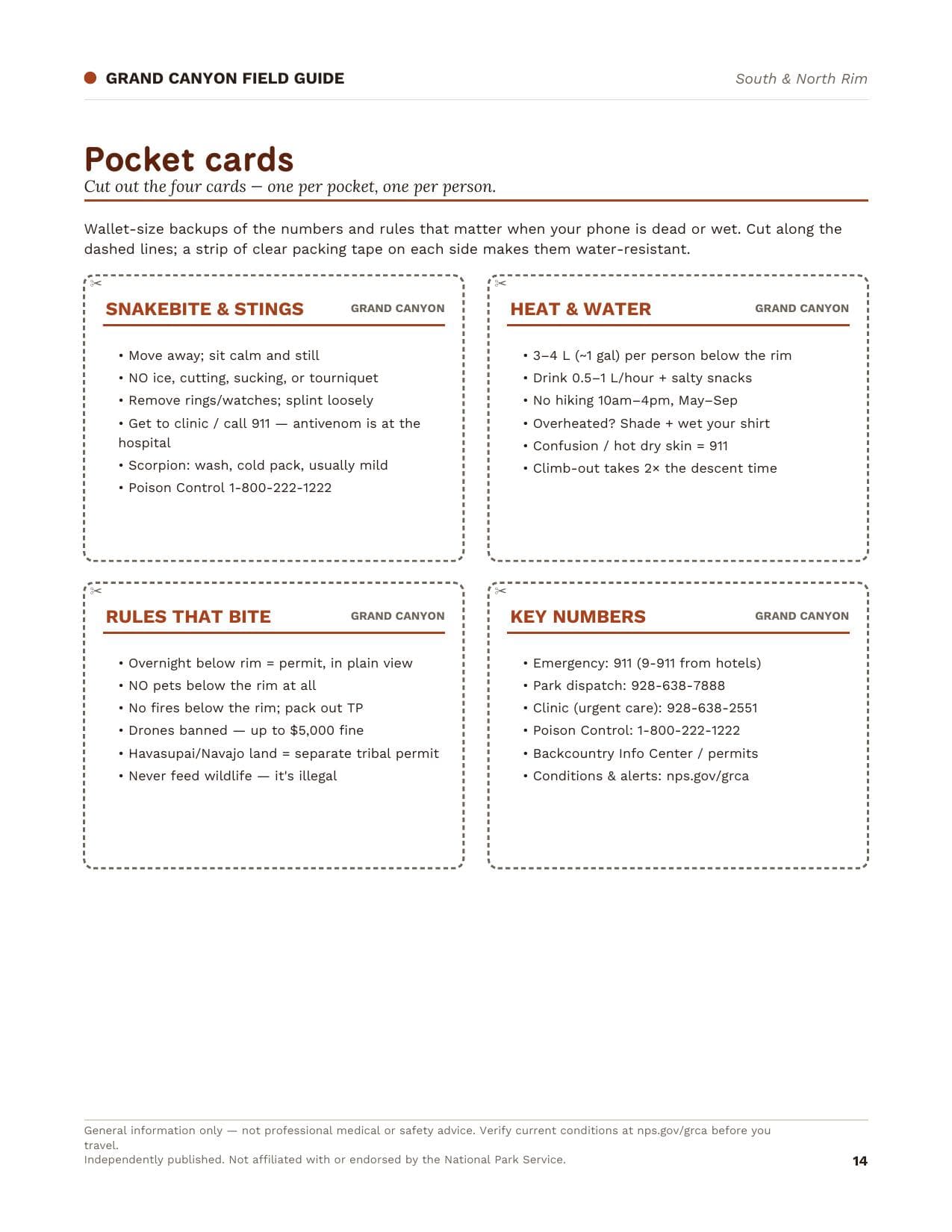 Sample page 3 from the Grand Canyon guide