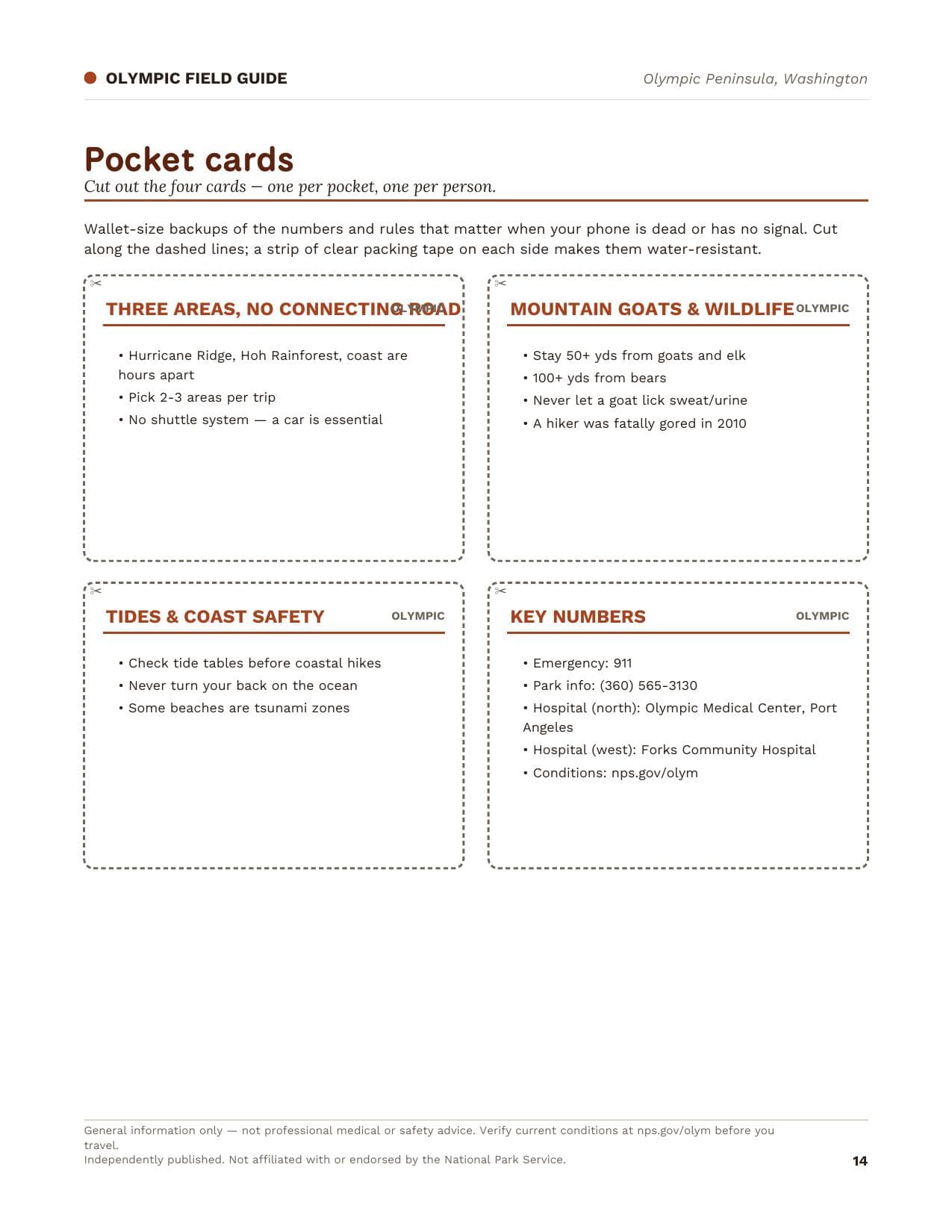 Sample page 3 from the Olympic guide