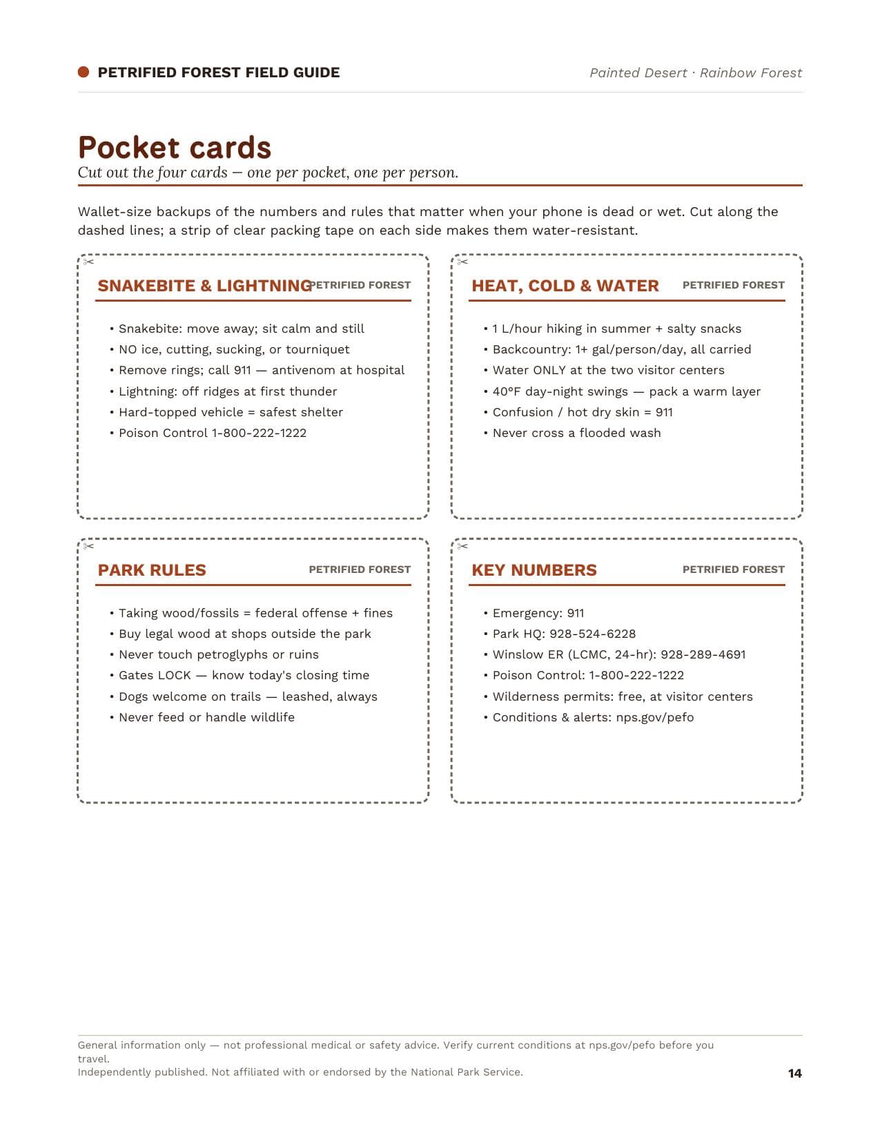 Sample page 3 from the Petrified Forest guide